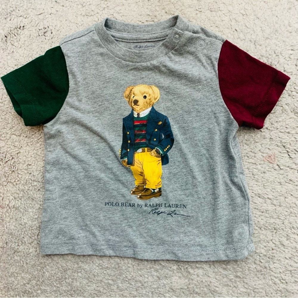Ralph Lauren Polo Bear Tee Shirt Size 6 Months